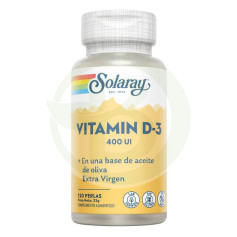 Vitamina D3 400UI 120 Perlas Solaray