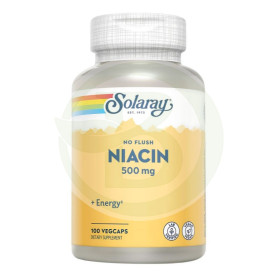 Niacín 500Mg. (No Ruborizante) 100 Cápsulas Solaray