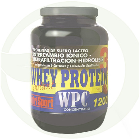 Whey Protein 3 WPC Concentrado Fresa 1200Gr. Nutrisport