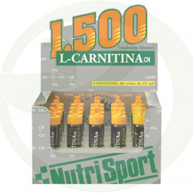 L-Carnitina Fresa 1500Mg. 20 Viales 25Ml. Nutrisport
