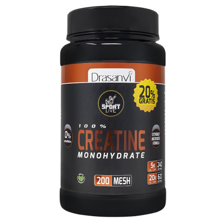 Creatina Monohidrato 200 Mesh 1Kg+20% Regalo Sport Live Drasanvi
