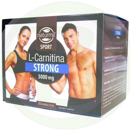 L-Carnitina Strong 3000Mg. 20 Ampollas 15Ml. Naturmil Sport