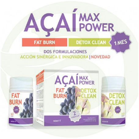Acai Max Power Fat Burn Detox Clean 60+60 Novity