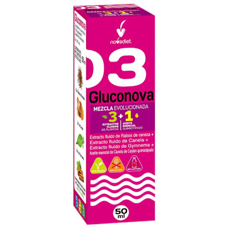Gluconova + Aceite Esencial De Canela 50 Ml Nova Diet