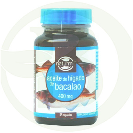 Aceite de Hígado de Bacalao 400Mg. 45 Cápsulas Naturmil