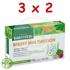 Pack 3x2 Digest Multiaccion 30 Cápsulas Santiveri