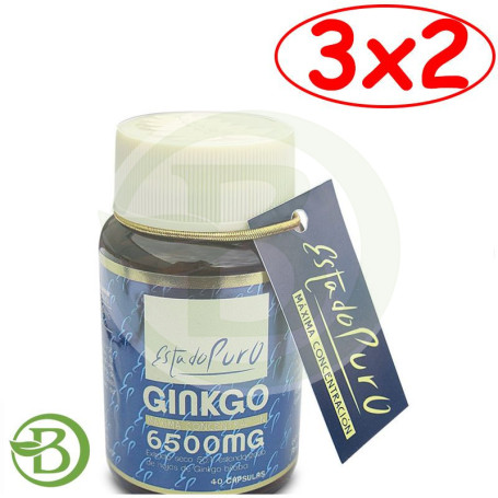 Pack 3x2 Ginkgo 40 Cápsulas Estado Puro
