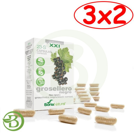 Pack 3x2 Grosellero Negro 30 Cápsulas Soria Natural