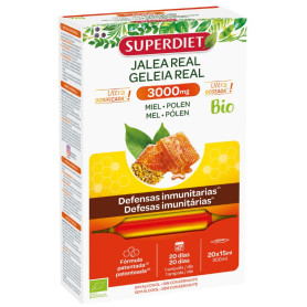 Jalea Real Miel + Polen Bio 3000Mg 20 Ampollas Superdiet