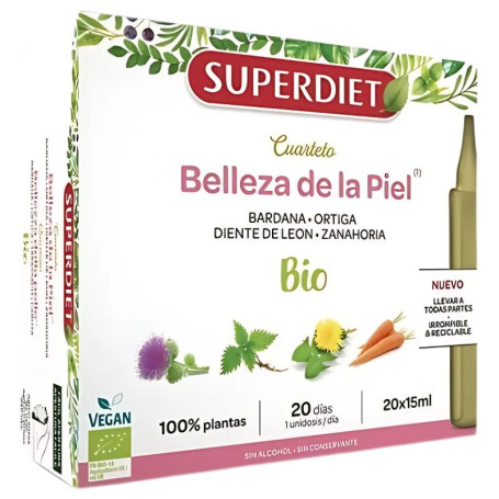 Cuarteto Belleza De la Piel Bio 20 Ampollas Superdiet