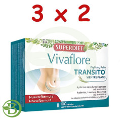 Pack 3x2 Vivaflore Transito 100 Capsulas Superdiet