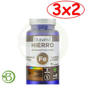 Pack 3x2 Hierro Bisglicinato Ferrochel 90 Comprimidos Drasanvi
