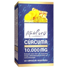 Cúrcuma 10.000Mg 40 Cápsulas Vegetales Estado Puro