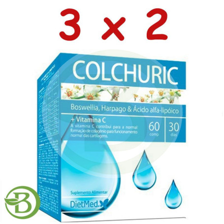 Pack 3x2 Colchuric 60 Comprimidos Dietmed