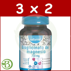 Pack 3x2 Bisglicinato De Magnesio 750Mg 90 Comprimidos Naturmil