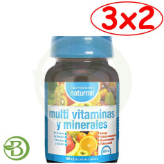 Pack 3x2 Multivitaminas & Minerales 60 Perlas Naturmil