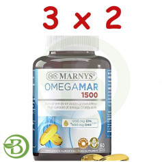 Pack 3x2 Omegamar 1500 60 Cápsulas Marnys