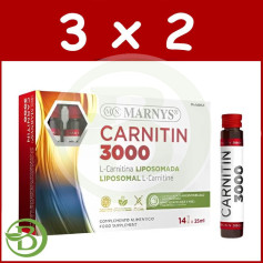 Pack 3x2 Carnitin 3000&nbsp;14 Viales Marnys