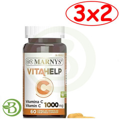 Pack 3x2 Vitahelp C 1000Mg 60 Cápsulas Vegetales Marnys