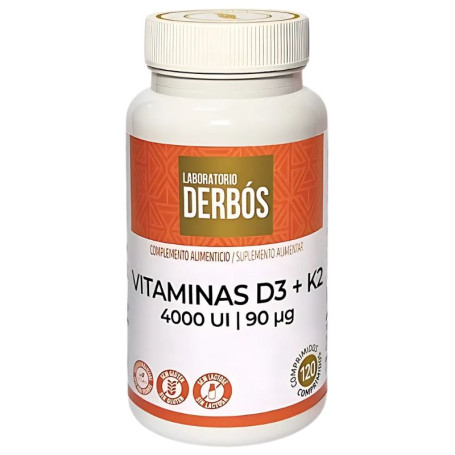 Vitaminas D3 + K2 4000Ui 120 Comprimidos Derbós
