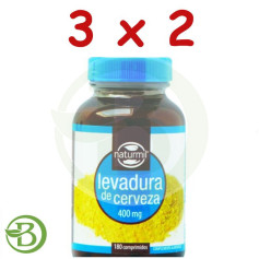 Pack 3x2 Levadura de Cerveza 400Mg. 180 Comprimidos Naturmil