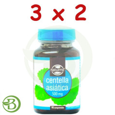 Pack 3x2 Centella Asiática 500Mg. 90 Comprimidos Naturmil