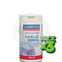 Pack 3x Ajo 8.250Mg. 60 Tabletas Lamberts