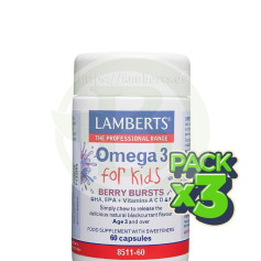 Pack 3x Omega 3 para Niños con Dha 100Mg/Epa 14Mg 60 Cápsulas Lamberts