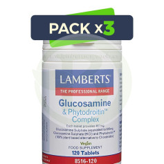 Pack 3x Complejo De Glucosamina y Fitodroitina 120 Comprimidos Lamberts
