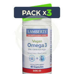 Pack 3x Omega 3 Vegano 60 Cápsulas Lamberts
