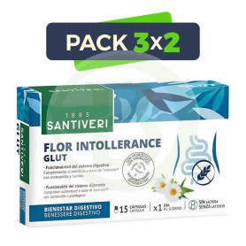 Pack 3x2 Flor Intollerance Glut 15 Cápsulas Santiveri