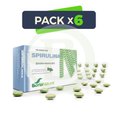 Pack 6x Spirulina 60 Comprimidos Soria Natural