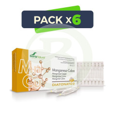 Pack 6x Diatonato 2 (Mn-Cu) 28 Viales Soria Natural