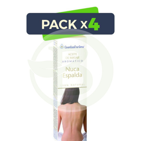 Pack 4x Aceite de Masaje Nuca-Espalda 50Ml. Esential Aroms