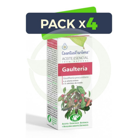 Pack 4x Aceite Esencial De Gaulteria 10Ml. Esential Aroms