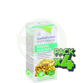 Pack 4x Aceite Esencial De Incienso de la India Bio 5Ml. Esential Aroms