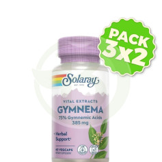 Pack 3x2 Gymnema 385Mg. 60 Cápsulas Vegetales Solaray