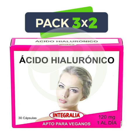 Pack 3x2 Ácido Hialurónico 30 Cápsulas Integralia