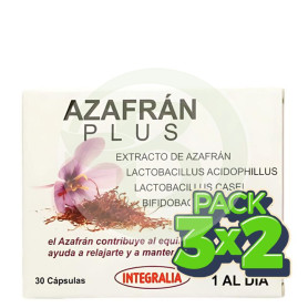 Pack 3x2 Azafrán Plus 30 Cápsulas Integralia