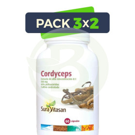Pack 3x2 Cordyceps 60 Cápsulas Sura Vitasan