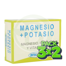 Pack 3x2 Magnesio + Potasio 120 Cápsulas Integralia