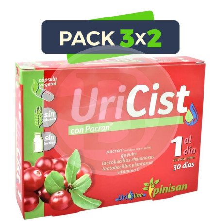 Pack 3x2 Uricist 30 Cápsulas Pinisan