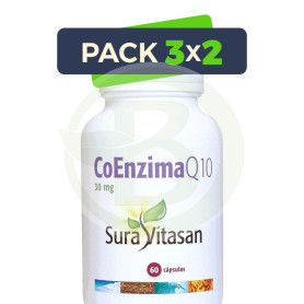 Pack 3x2 Coenzima Q10 Retard 60 Cápsulas Sura Vitasan