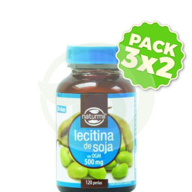 Pack 3x2 Lecitina de Soja 500Mg. 120 Perlas Naturmil