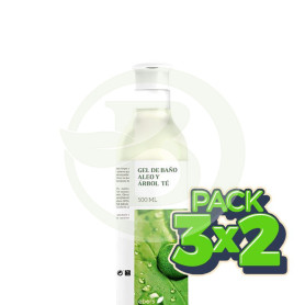 Pack 3x2 Gel Baño Aloe + Árbol del Té 500 Ml Ebers