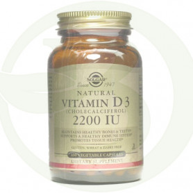 Vitamina D3 2200 IU 100 Cápsulas Solgar
