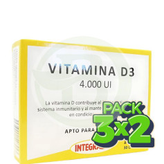 Pack 3x2 Vitamina D3 4000Ui 30 Cápsulas Integralia