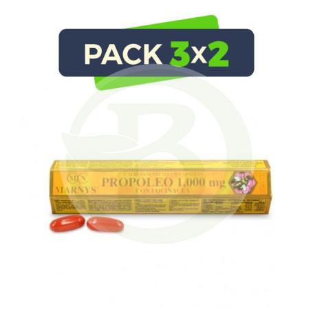 Pack 3x2 Propoleo con Equinacea 30 Perlas Marnys
