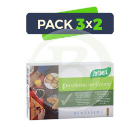 Pack 3x2 Picolinato De Cromo 40 Cápsulas Santiveri