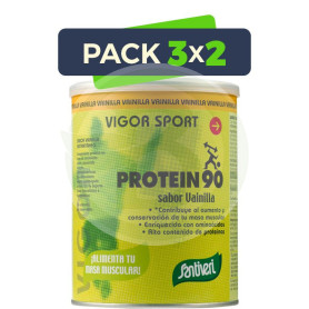 Pack 3x2 Protein-90 Instant Vainilla Grande 1Kg. Santiveri